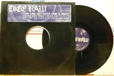 Dice Raw - Thin Line Feat. Black Thought & Malik B. Vinyl Record, EX!
