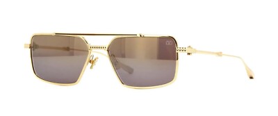 Valentino V - SEI Light Gold Crystal Brown/Dark Brown Shaded Flash Sunglasses