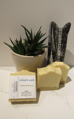 CASHMERE MUSK - Moisturizing Handmade - Homemade Lard Clay Bar Soap, wt. 4oz - Picture 3 of 3