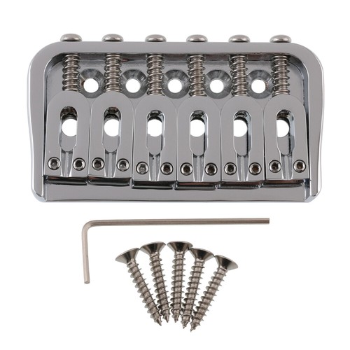 6 String Guitar Fixed Bridge Metal Hardtail Bridge for ST/TL Style Guitar - Picture 5 of 10