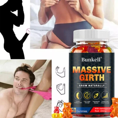 BUNKELL Massive Girth Gummies Potenzmittel für Mehr Dicke Größe Energie Steigern 60