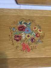Lot 4 Vtg Hasko Haskelite Wood Covered Veneer Floral Art Deco Litho Lap TV Trays