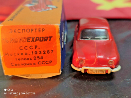 VINTAGE RENAULT DAUPHINE TOY CAR SOVIET USSR CCCP NOVOEXPORT 1/43 ORIGINAL BOX - Picture 3 of 24
