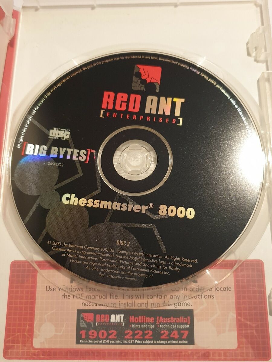 CHESSMASTER 8000 PC Game CD-ROM 2 Disc Set Vintage 2000 $9.90