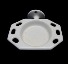 Vintage Cast Iron Porcelain bathroom Toothbrush Cup Holder Wall Mount