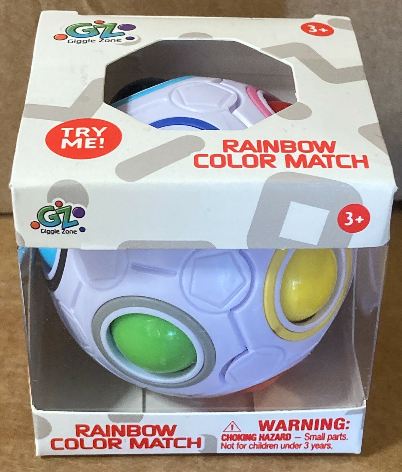 Giggle Zone Rainbow Color Match Puzzle Ball Novelty Toy NEW