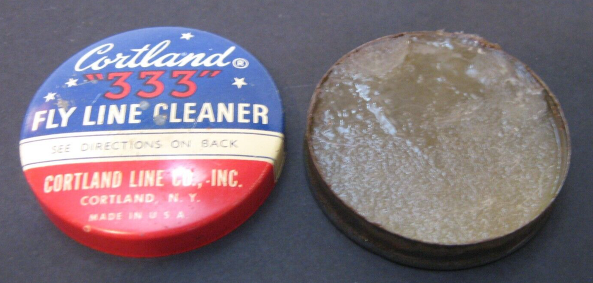 Vintage Cortland 333 Fly Fishing Line Cleaner Tin W/ Felt Pad - Main Image