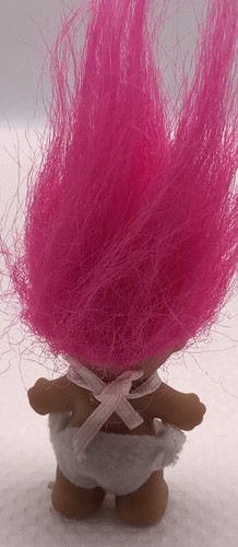 Russ Troll Doll Baby Bib Pink Hair 2” - Picture 3 of 4