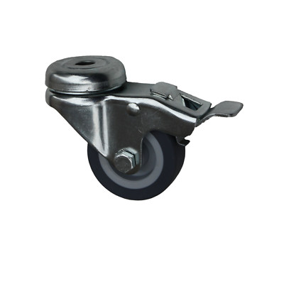 50 mm Apparaterolle Transportrolle Lenkrolle Möbelrolle TK 40 kg mit Rückenloch