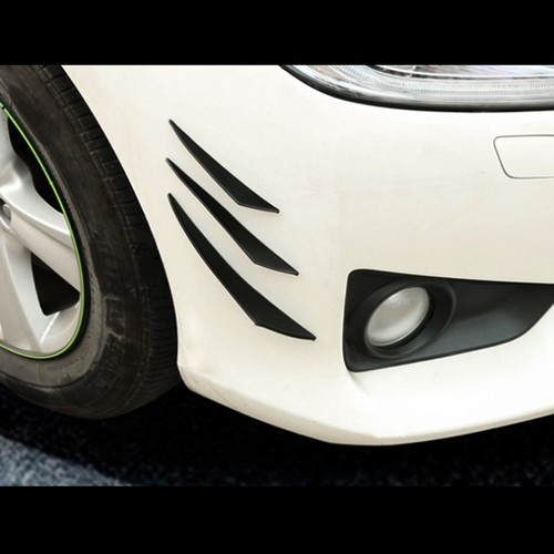 6pc Universal Carbon Fiber Front Body Bumper Splitter Diffuser Canards Fin Kit - Picture 5 of 6