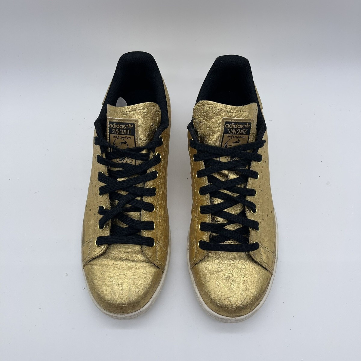 Size 9.5 - Adidas Stan Smith Gold Metallic for sale online  display picture 1