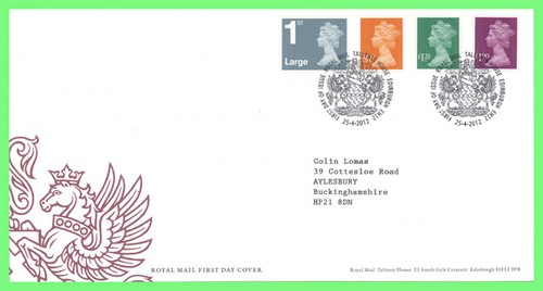 G.B. 2012 Definitives on Royal Mail First Day Cover, Tallents House