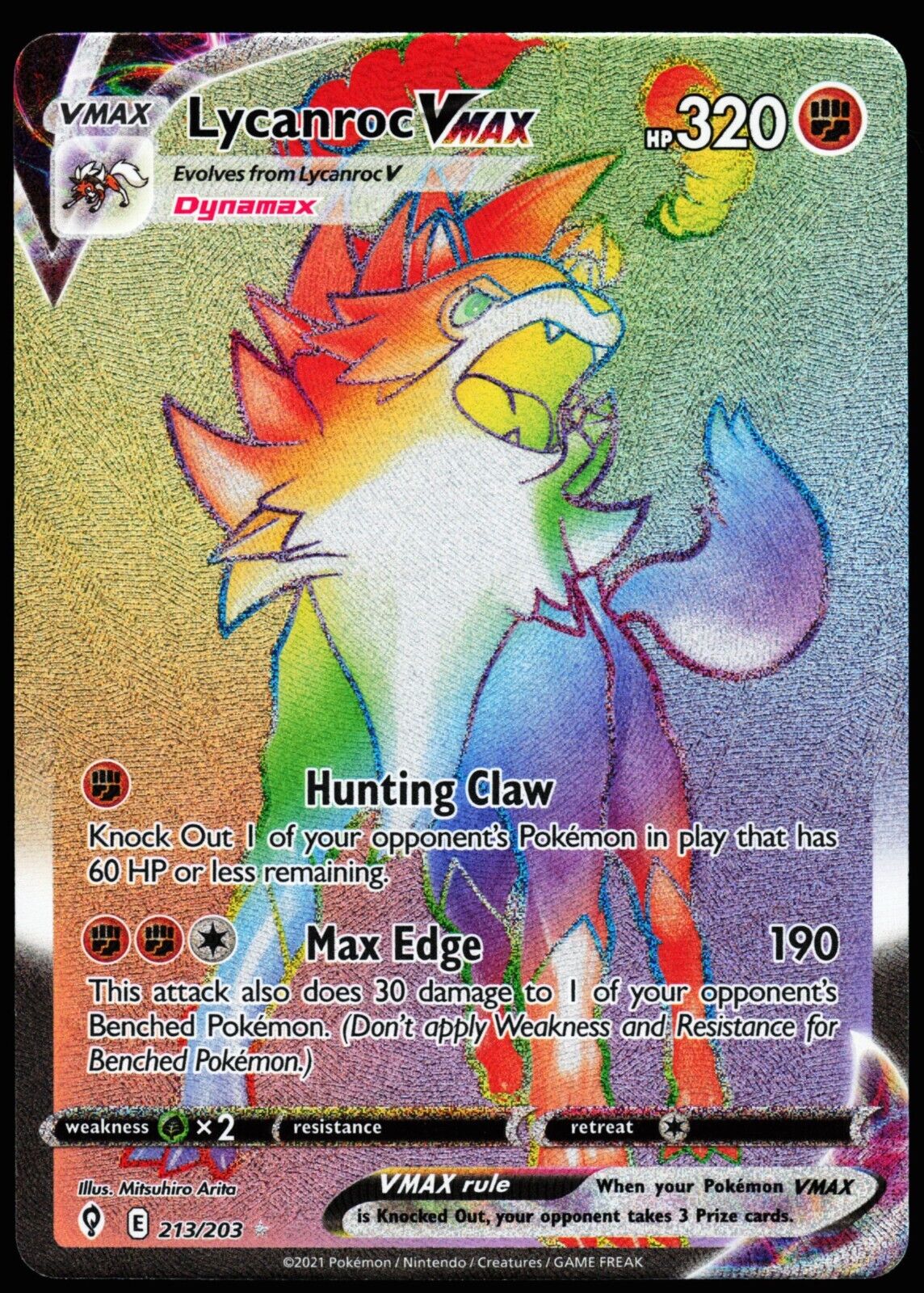 Generic carte Pokémon Gold Metal VMAX Lycanroc 320 à prix pas cher