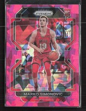 2021-22 Panini Prizm #166 Marko Simonovic Pink Ice Chicago Bulls (W)