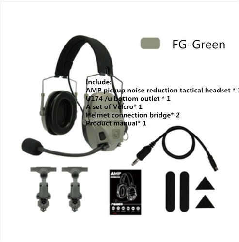 STOCK FCS AMP Dual-Channel Pickup Noise Reduction Tactical Headset PRC148/152 - Picture 5 of 18