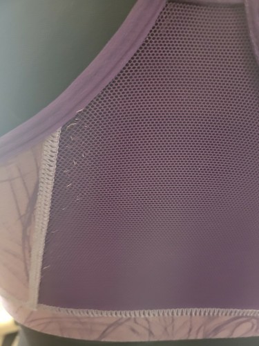 lululemon purple peacock feathers sports bra sz 4 mesh back - Picture 3 of 6