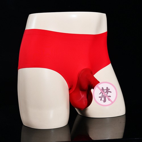 Men Ice Silk Penis Sheath Briefs Bulge Pouch Panties Knickers Boxer Underwear - Picture 19 of 21