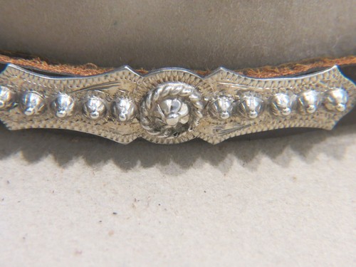 Sterling Silver VOGT 10 Berry Bar Hat Band  with a Sterling Silver Buckle Black - Picture 5 of 13