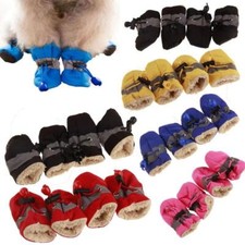4pcs/set Waterproof Pet Dog Shoes Chihuahua Anti-slip Rain Boots Footwear