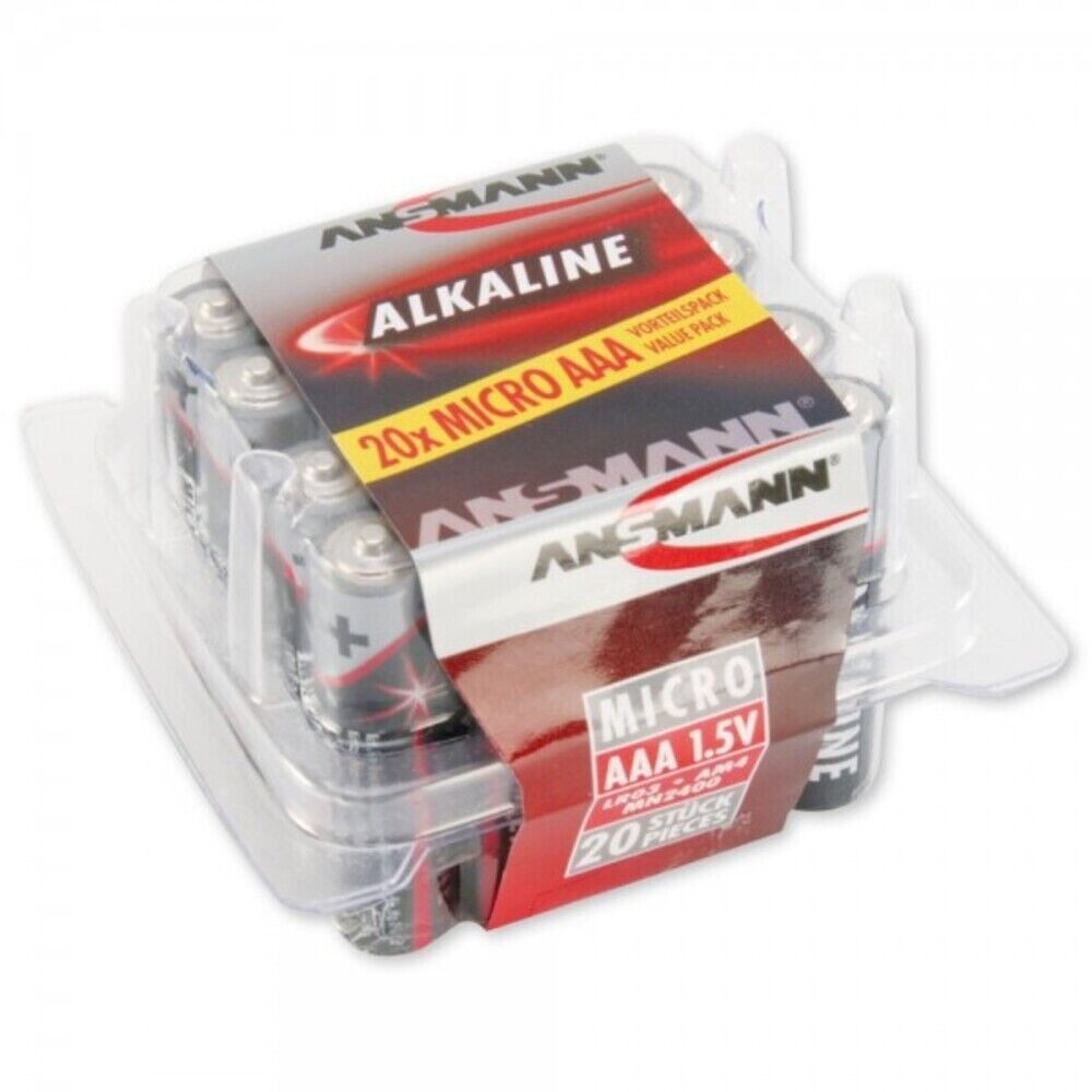 Thumbnail - Ansmann 5015538 Alkaline Batterie Micro Aaa 20er Pack R3 Lr03 Red