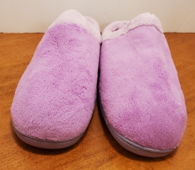 NEW Avon Terry Slip-on Slippers Two-tone Lavender Size Large (9-10