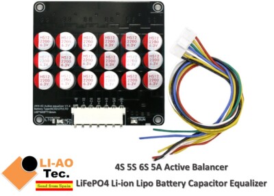 6S 5A Li-ion Lifepo4 LTO Lithium Active Equalizer Balancer Capacitor 4S 5S 6S