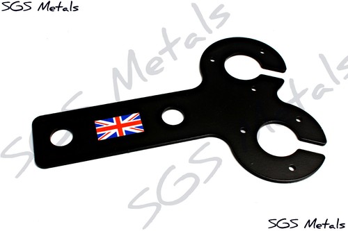 BLACK Tow Bar Towbar Trailer Accessories Drop Plate Boat 4 x 4 Landrover Bolts - Picture 18 of 27
