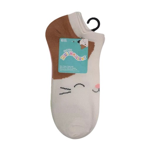 Squishmallows Girls' 6 Pack No Show Socks Size S-L - Picture 3 of 4
