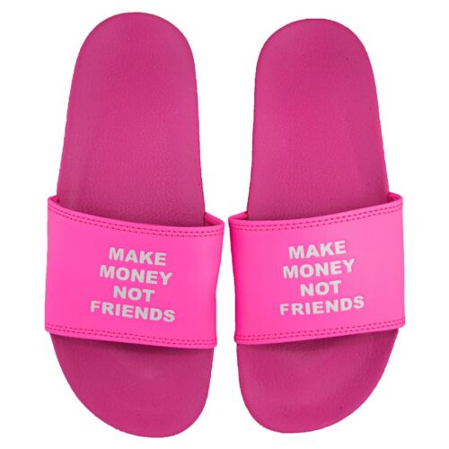 CIABATTE SLIPPERS MAKE MONEY NOT FRIENDS PANTOFOLE UNISEX UOMO DONNA ANTISCIVOLO - Foto 16 di 40