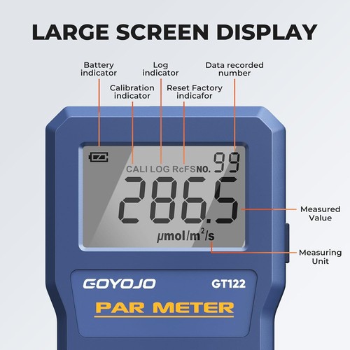 Light Meter for Plants, Greenhouse PAR Meter for Hydroponic, and Indoor - Picture 3 of 7