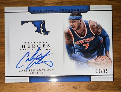 CARMELO ANTHONY HOMETOWN HEROES AUTO /35 SP 2016-17 NATIONAL 