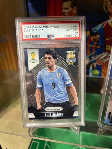 2 SLABBED CARDS LOT URUGUAY SOCCER STARS DIEGO FORLAN 9.5 AND LUIS SUAREZ PSA 10 - Picture 6 of 24