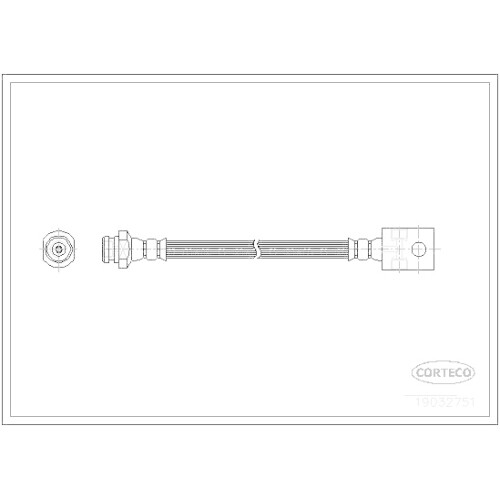 CORTECO Flexible de frein pour CITROËN PEUGEOT 19030134 CORTECO Flexible de frein pour CITROËN PEUGEOT 19030134