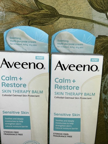 Aveeno Calm + Restore Skin Therapy Balm for Sensitive Skin 1.7 oz 2 Pc Exp 7/24 - Picture 6 of 6