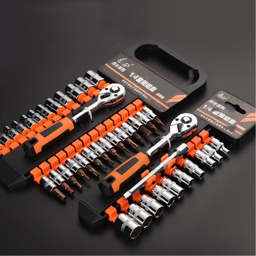 12pc 29pc 1/2'' 1/4'' 3/8'' Metric Socket Ratchet Wrench Chrome Vanadium Set - Picture 3 of 14