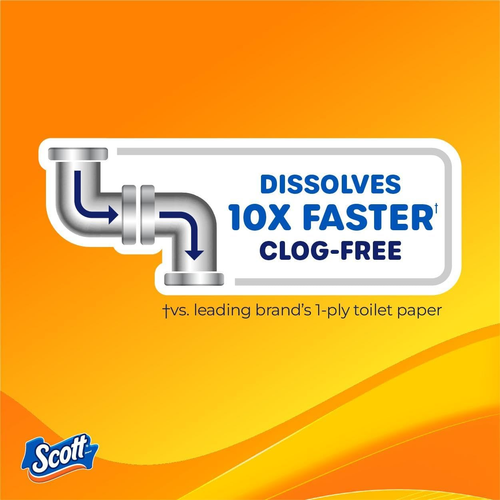 Papel higiénico Scott ComfortPlus, aroma a lavanda, 12 mega rollos, 1 capa, séptico-seguro - Imagen 6 de 7