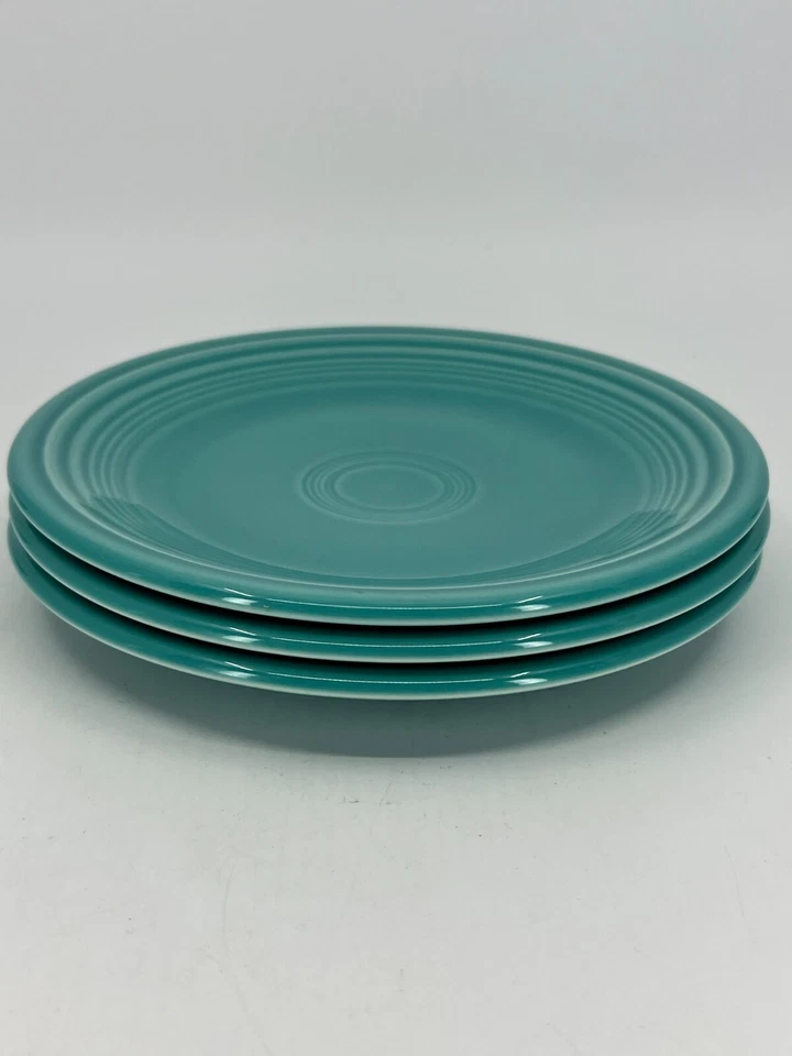 Juego de 3 platos de postre de ensalada Fiestaware Fiesta TURQUESA/pan 7,25"D Foto 4 de 4