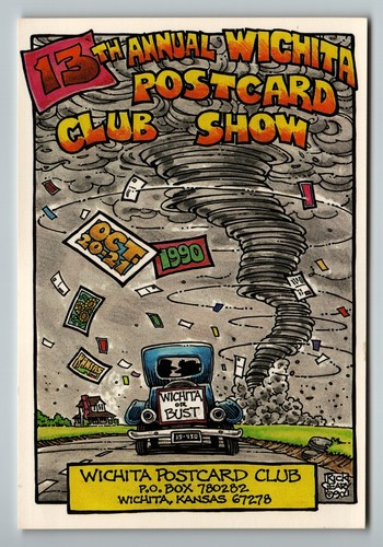 13 Wichita Show - Tornado - signierte Postkarte Rick Geary 1990 - Bild 1 von 2