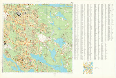 Russian Soviet Military Topographic Map -  STOCKHOLM (Sweden), sheet 6
