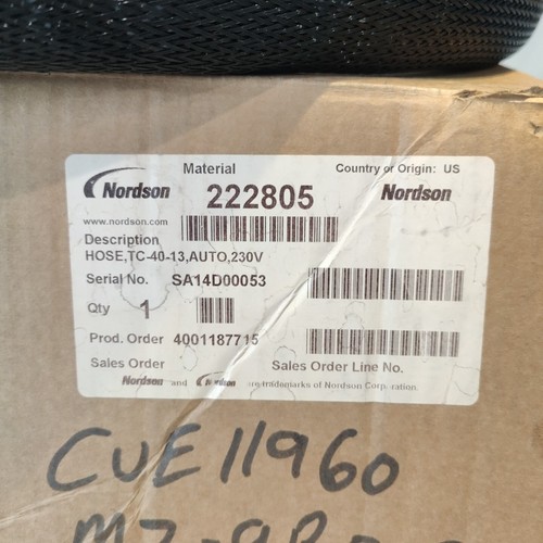 Nordson 222805 Hot Melt Glue Heated Hose, Type TC-40-13, 230V, 13ft - Picture 2 of 6