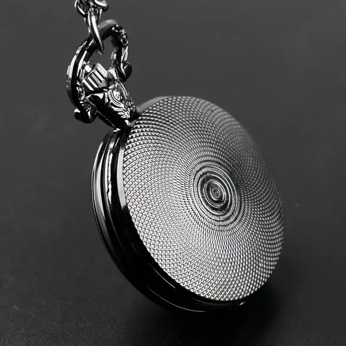 Vintage pocket watch Dragon Pattern Quartz Pocket Watch with Chain Analog watch - Picture 9 of 10