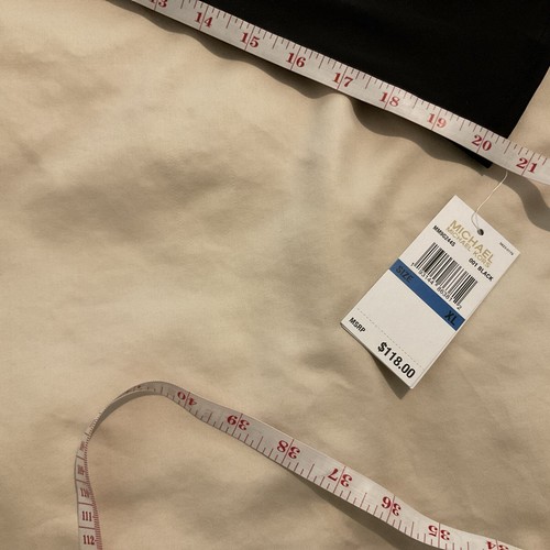 MICHAEL KORS MANGA LARGA 2 PIEZAS TRAJE DE BAÑO CROP TOP NEGRO TALLA XL NUEVO CON ETIQUETAS - Imagen 6 de 14
