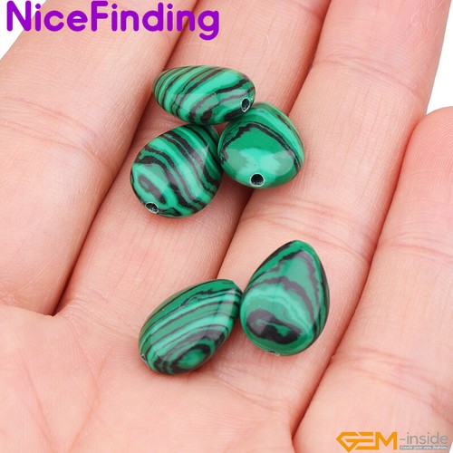 27pcs Natural Gemstone 10x14mm Flat Teardrop Jewelry Making Beads 15" Bracelet - Picture 144 of 237