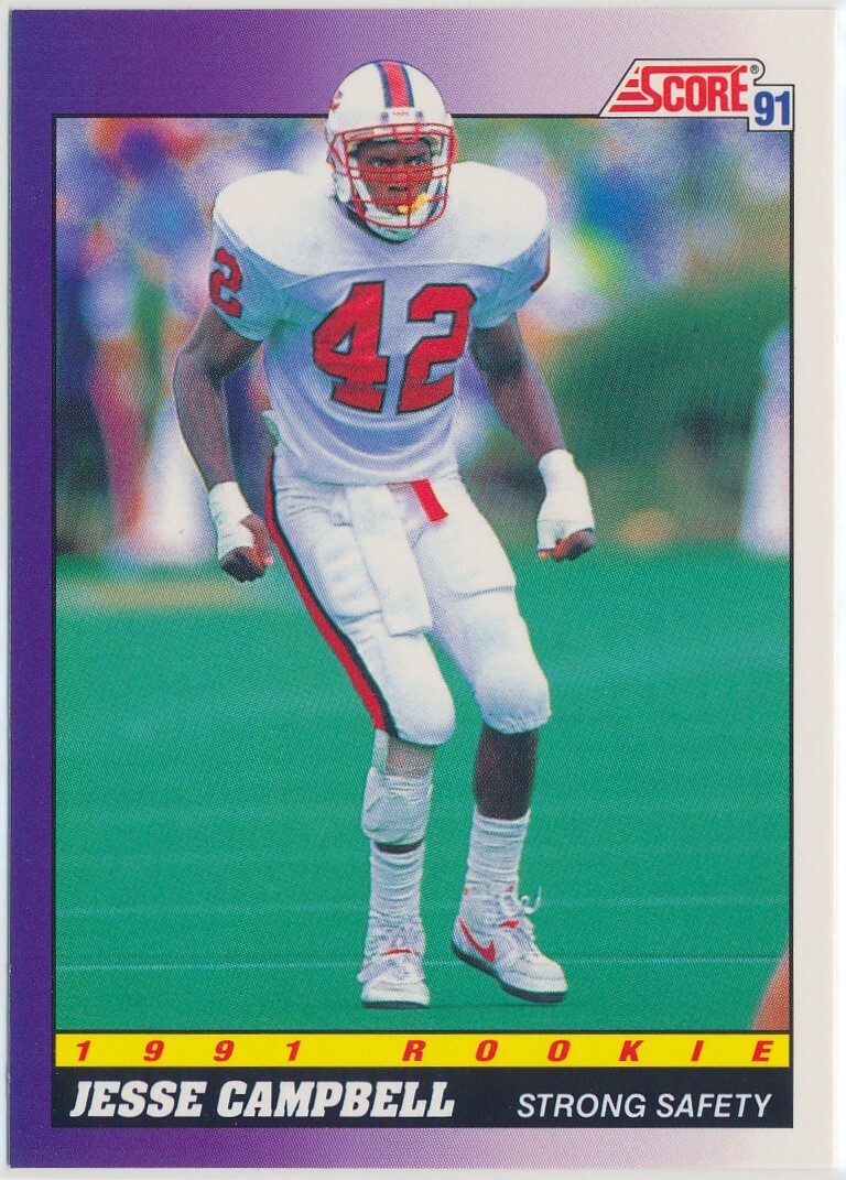 Jesse Campbell - NC State Wolfpack - 1991 Score Football - Rookie