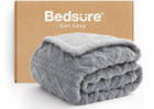 Bedsure Sherpa Fleece Throw Blanket for Couch - Fuzzy Soft Cozy Cable Throw, NEW