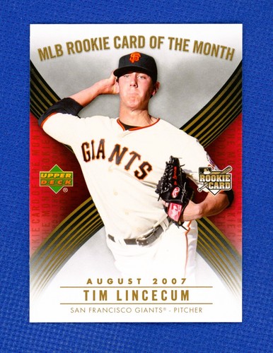 2007 Upper Deck MLB Rookie Card of the Month #ROM5 Tim Lincecum - NM-MT