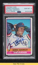 PSA/DNA 1976 Topps Dennis Eckersley #98 Certified Authentic Auto HOF READ n8a