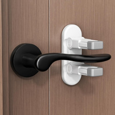 Door Lever Locks for Kids Safety, Strong 3M Adhesive Baby Proofing Door Handle L
