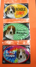 LOT 3 Beagle Magnets 2014 ENJOYIT.COM SPOILED ROTTEN, I LOVE, BEAGLE LIMO NEW