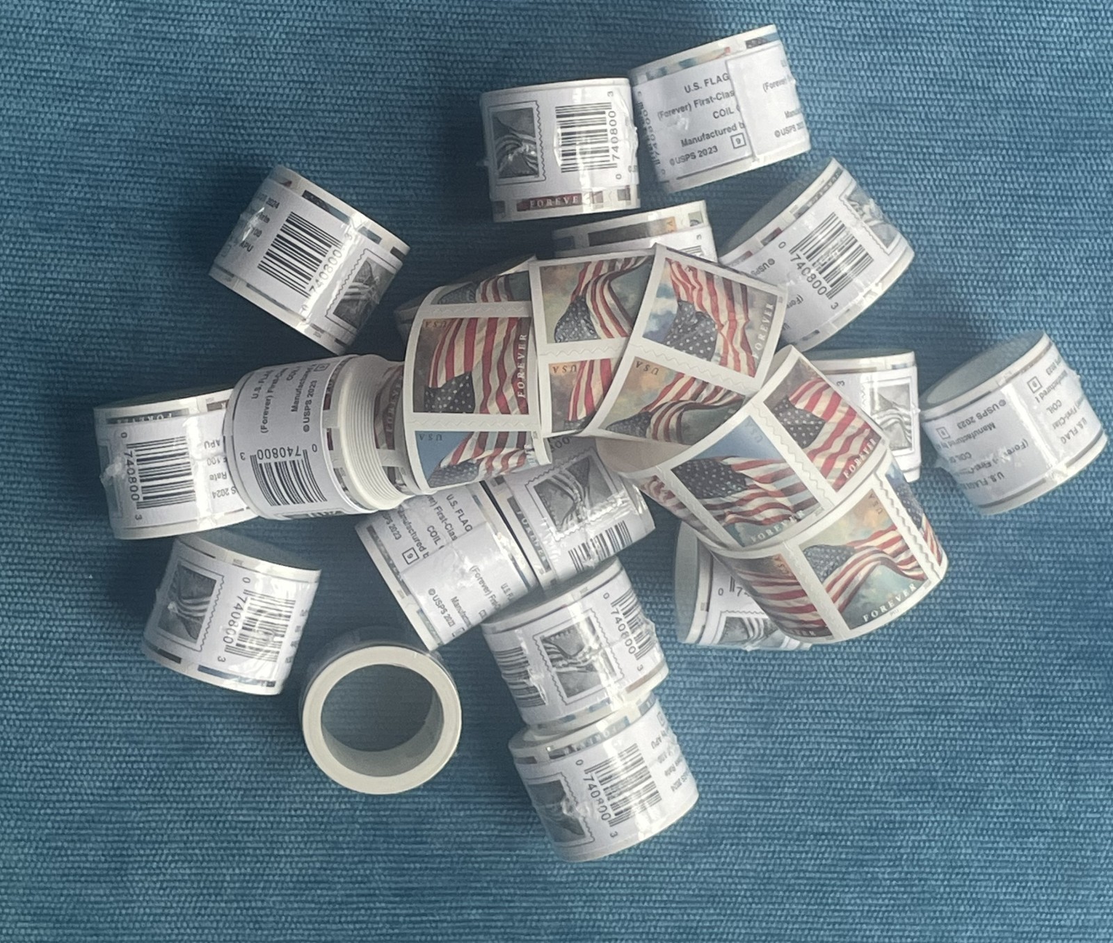 New 10 rolls of 100 USPS - Postage Free Ship!!-1000 PCS-Discount Multiples! US
